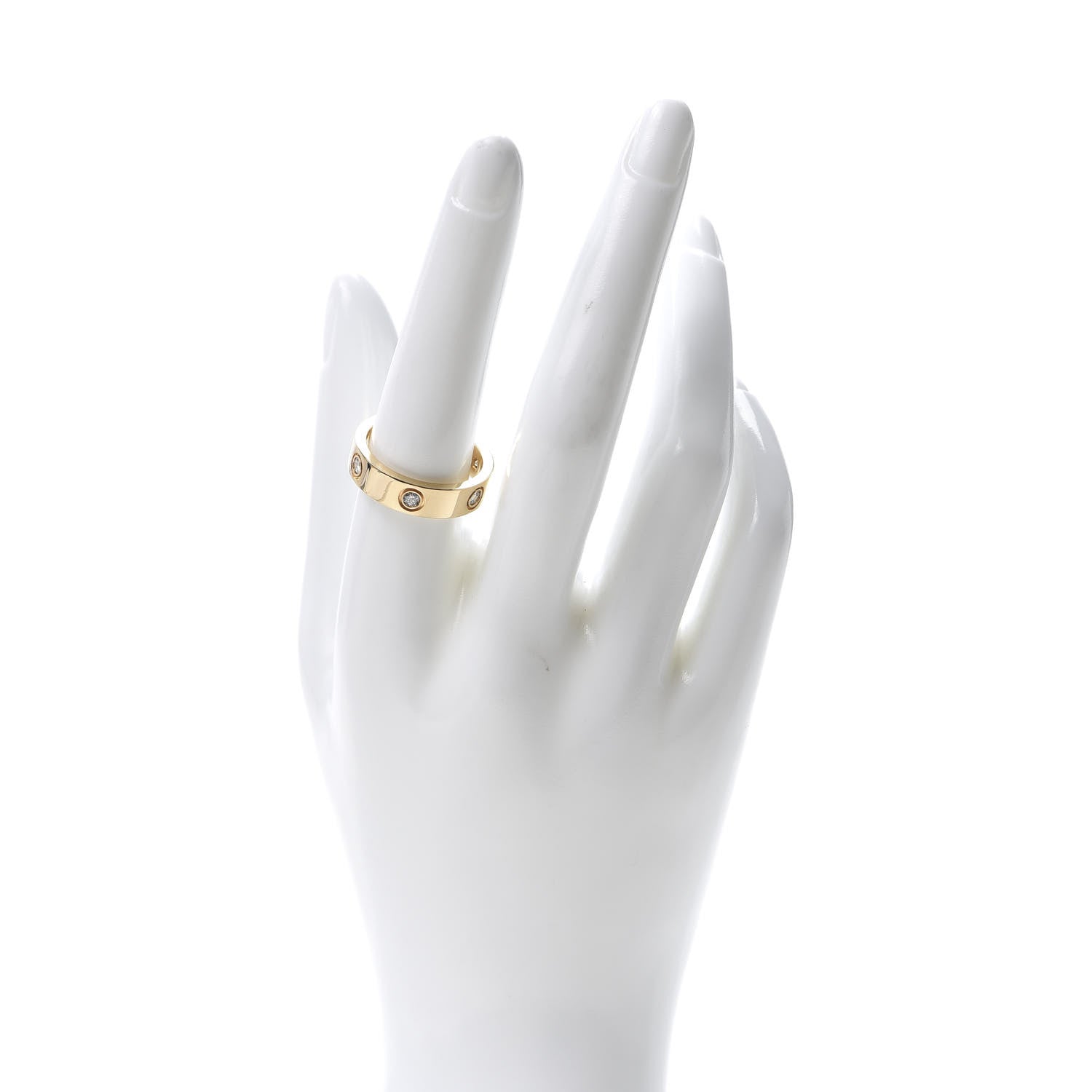 Cartier 18K Yellow Gold 6 Diamond 5.5mm LOVE Ring 58 8.25 2 of 7