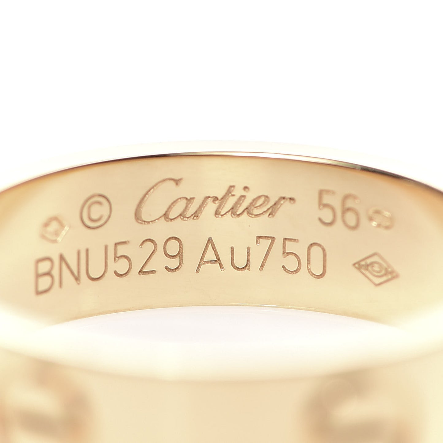 18K Yellow Gold 5.5mm LOVE Ring 56 7.5