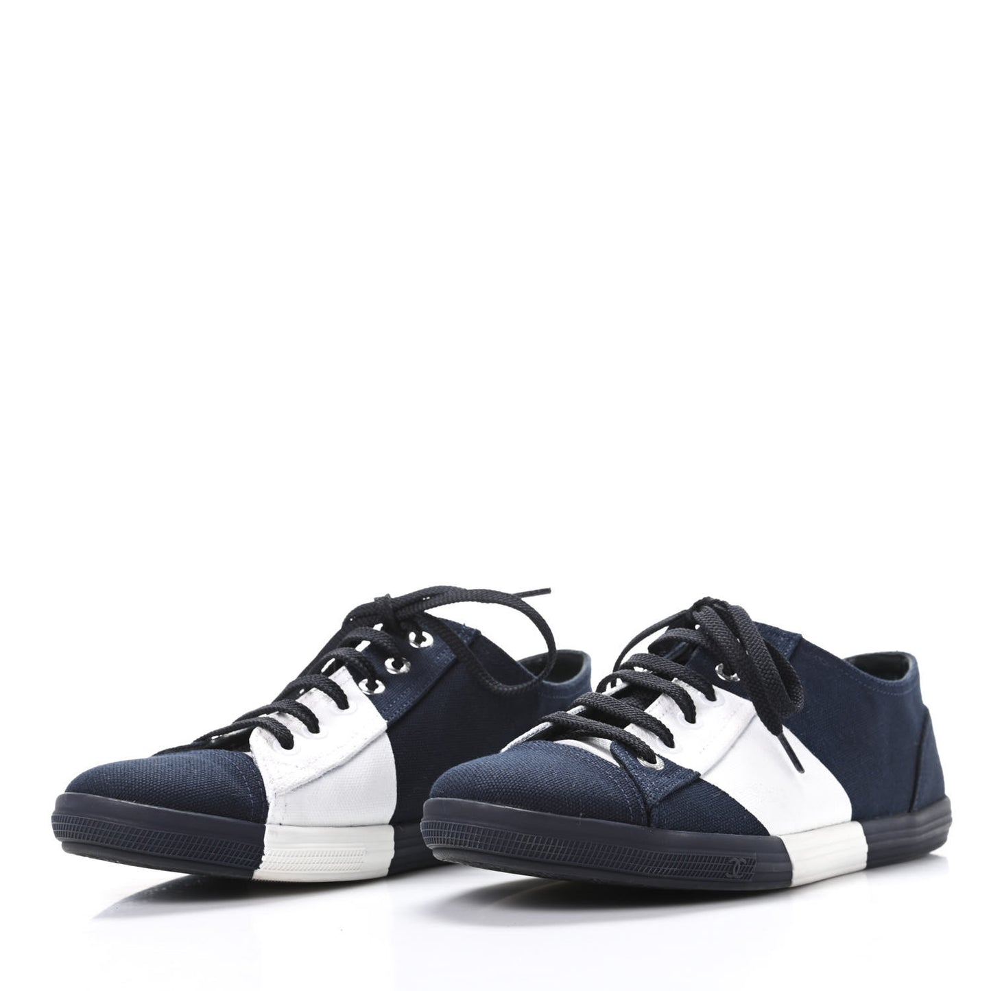 Canvas Womens Sneakers 38 Navy White