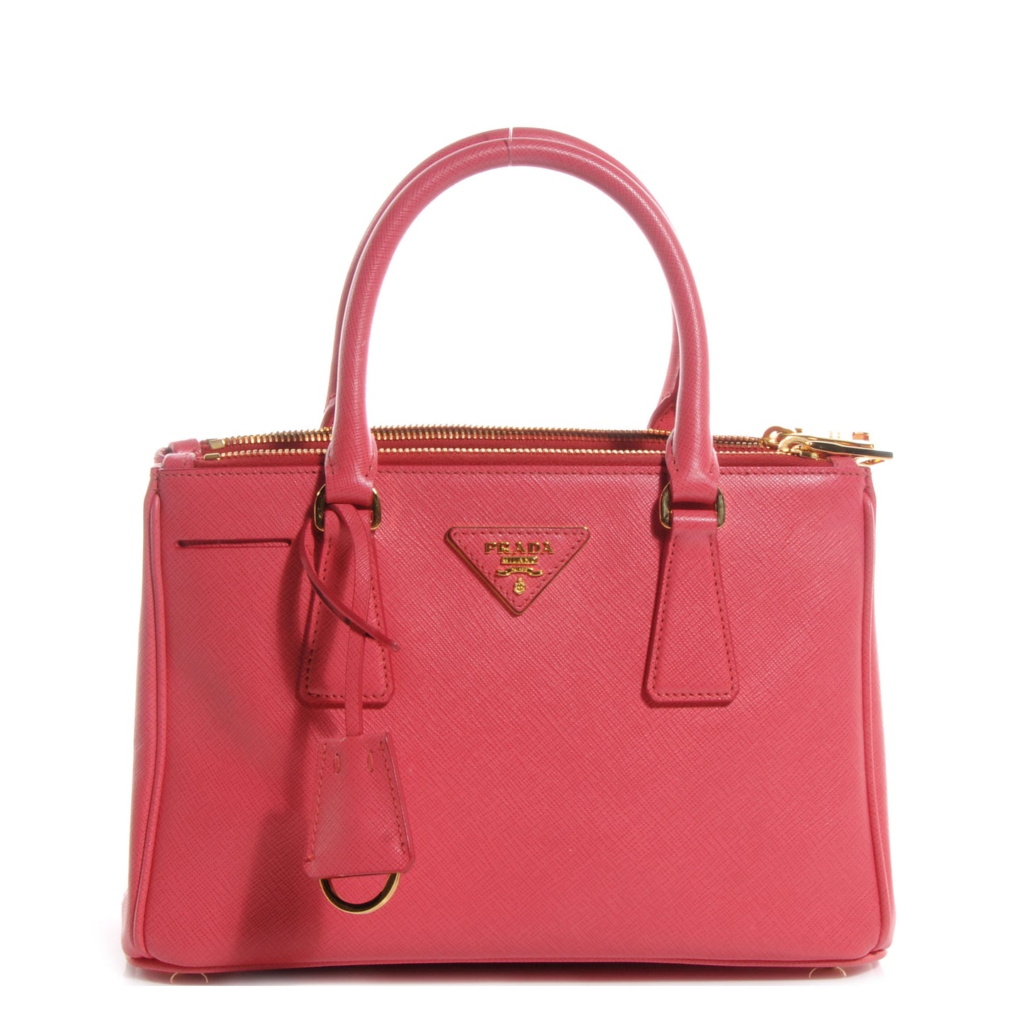 Saffiano Lux Leather Mini Tote Peonia