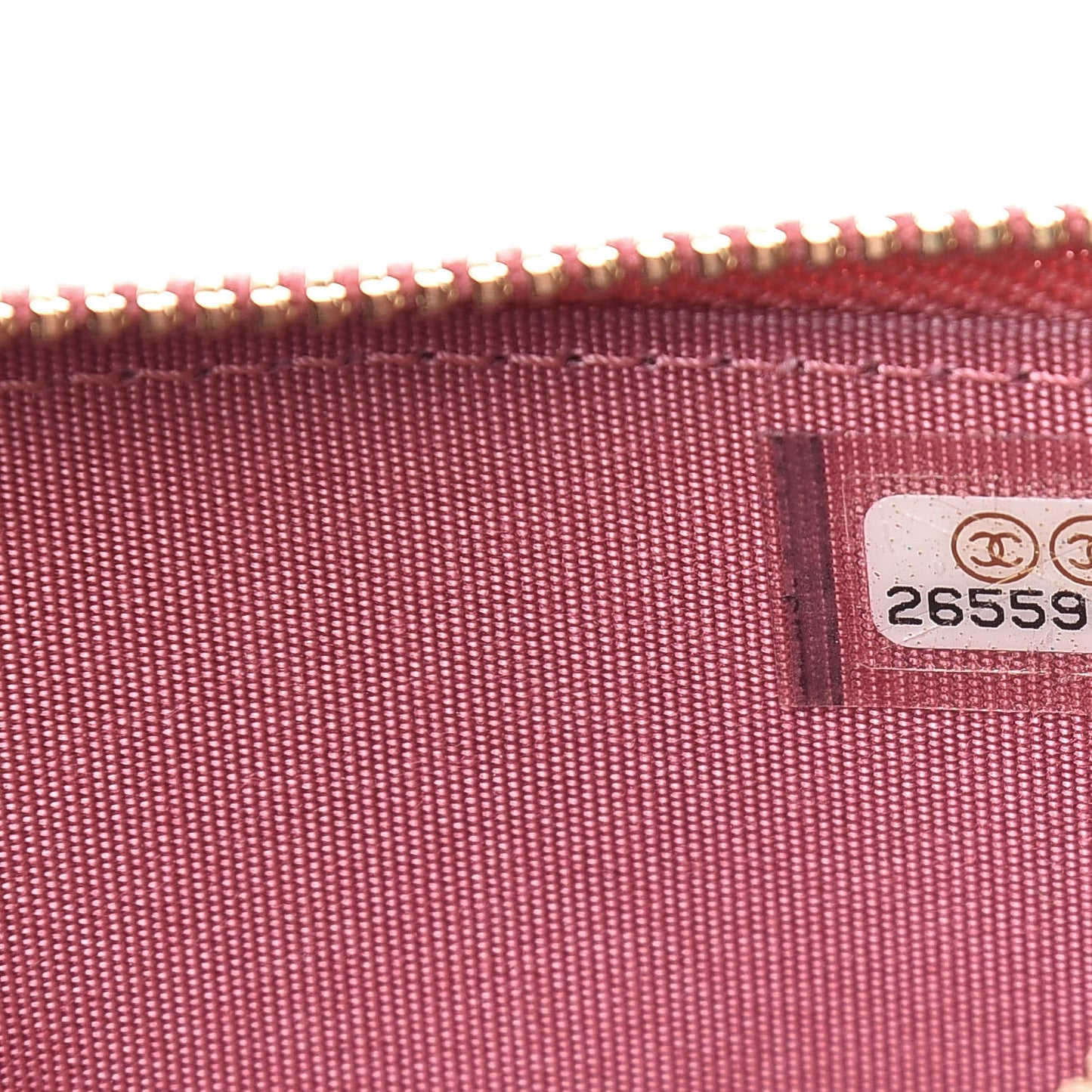 Sheepskin Quilted Mademoiselle Vintage Zip Pouch Pink