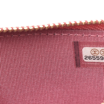 Chanel Sheepskin Quilted Mademoiselle Vintage Zip Pouch Pink 6 of 7