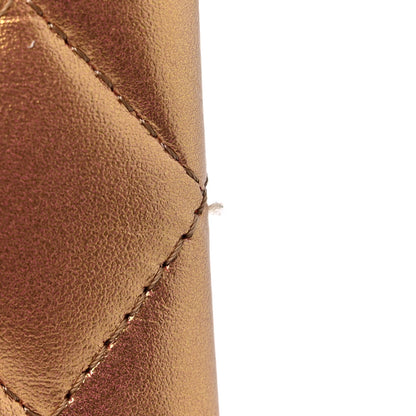Chanel Metallic Lambskin Quilted Medium Double Flap Golden 12 of 12