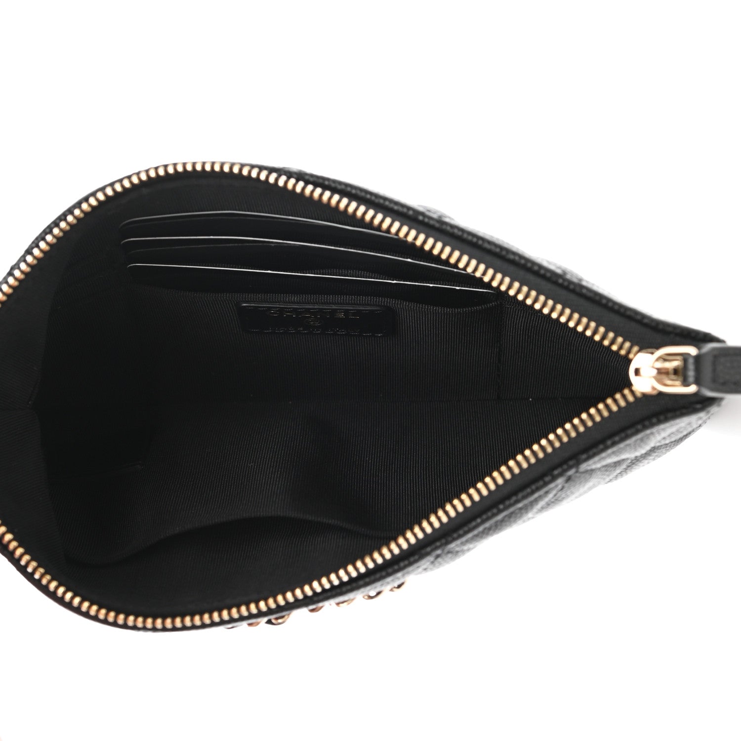 Chanel Caviar Quilted Small French New Wave CC Pouch Black 5 of 8