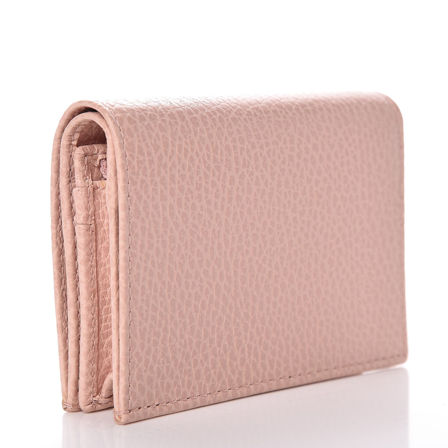 Gucci Dollar Calfskin GG Marmont Card Case Perfect Pink 3 of 8