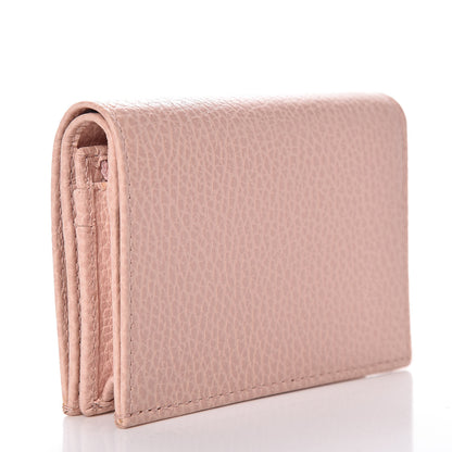 Gucci Dollar Calfskin GG Marmont Card Case Perfect Pink 3 of 8