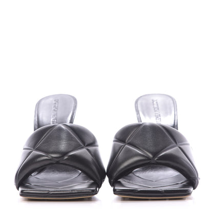Bottega Veneta Nappa Quilted Rubber Lido Mule Sandals 38 Black 2 of 11