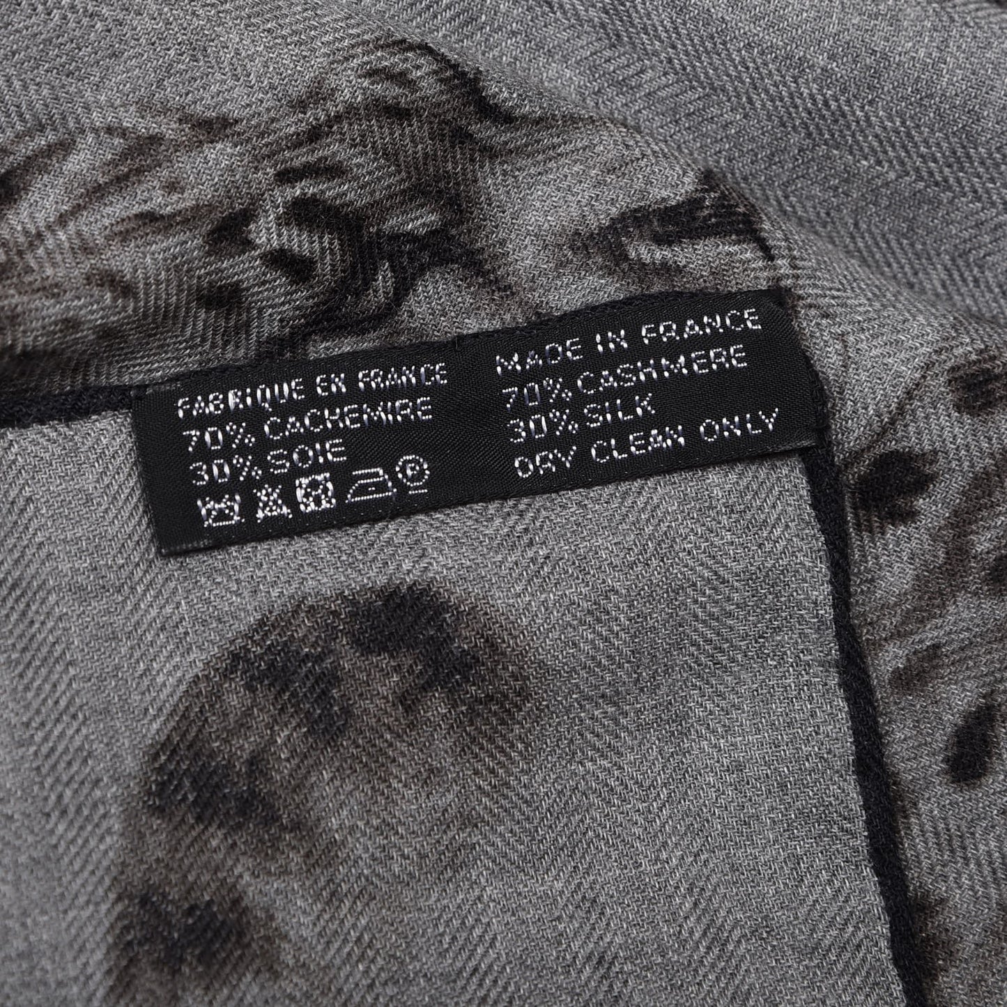 Cashmere Silk Dans L'atelier Shawl 140 Gris Flanelle Anthracite Gris