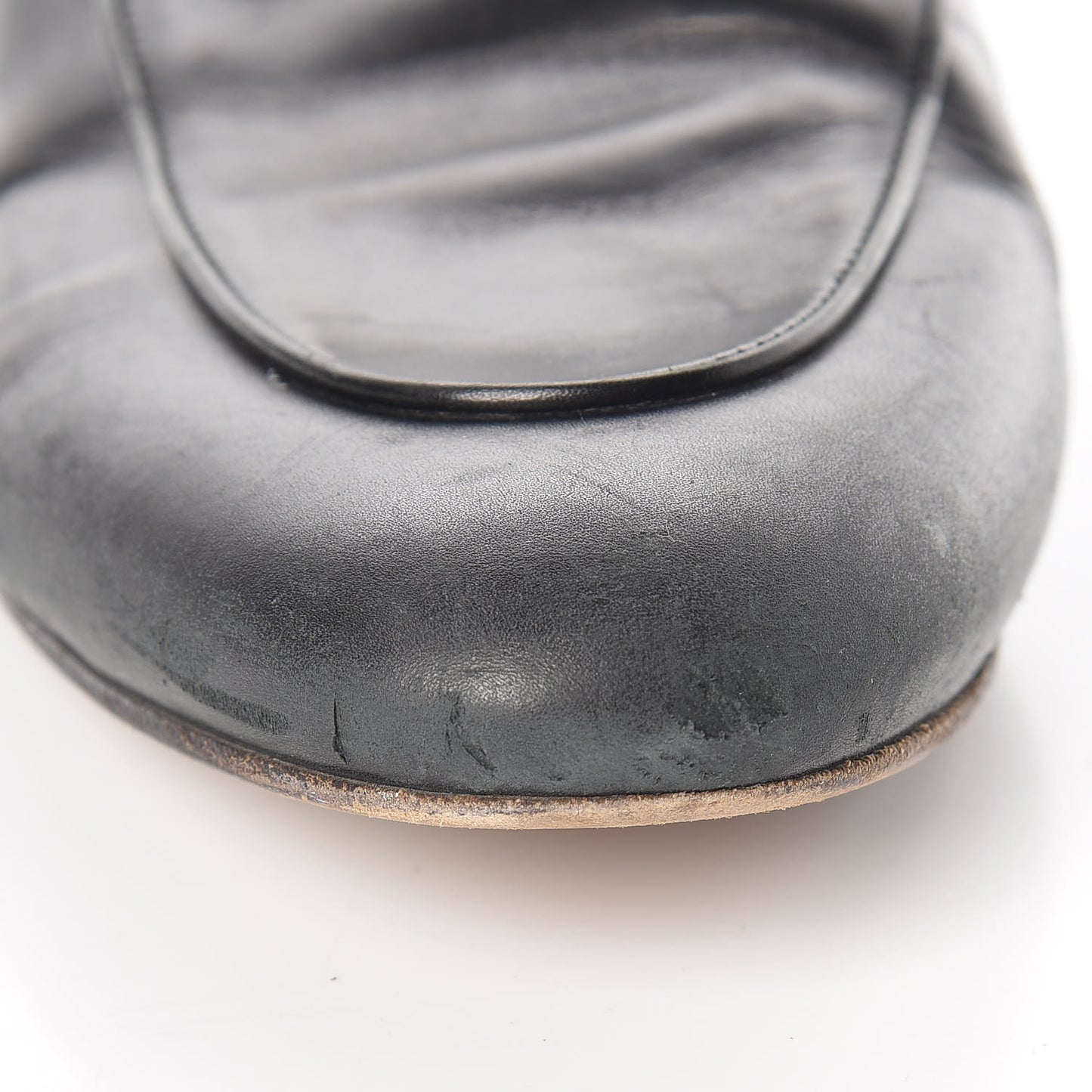Calfskin Womens Princetown Slippers 39.5 Black