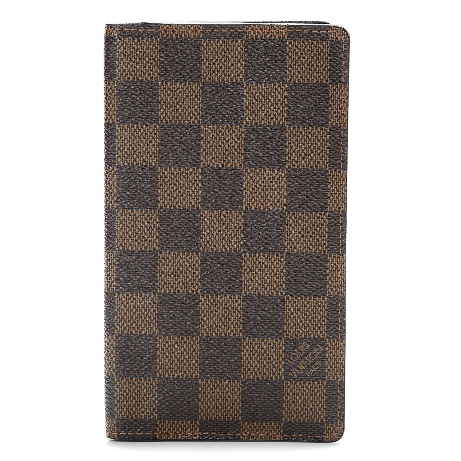 Louis Vuitton Damier Ebene Checkbook Cover Wallet 1 of 11