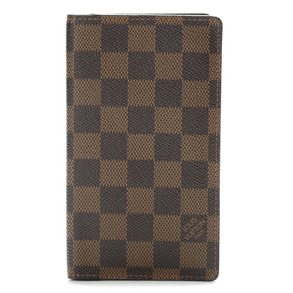 Louis Vuitton Damier Ebene Checkbook Cover Wallet 1 of 11