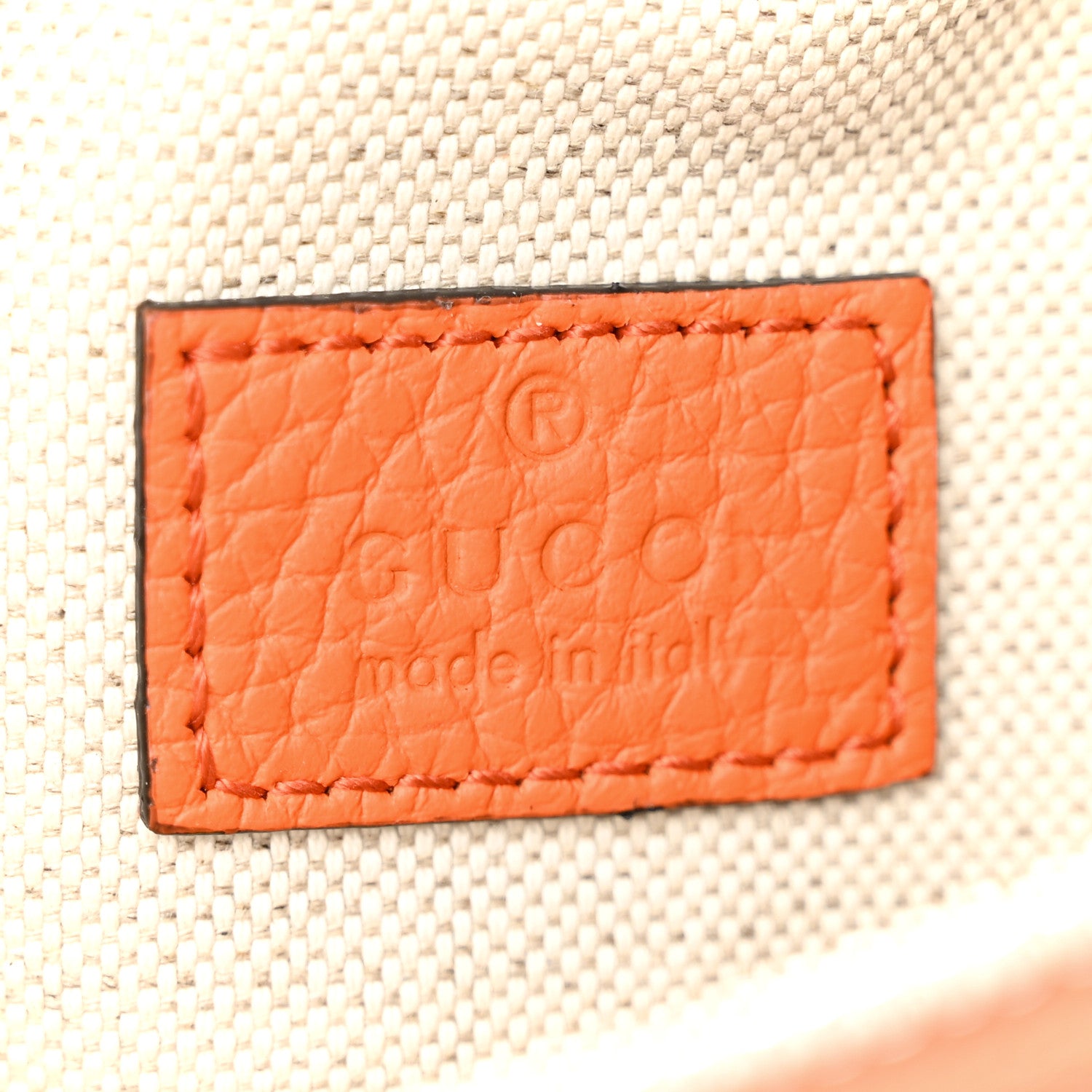 Gucci Piuma Calfskin Jumbo GG Embossed Small Belt Bag Good Orange 6 of 11