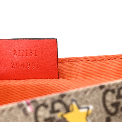Gucci GG Supreme Monogram Space Cats Diaper Bag Orange 7 of 10