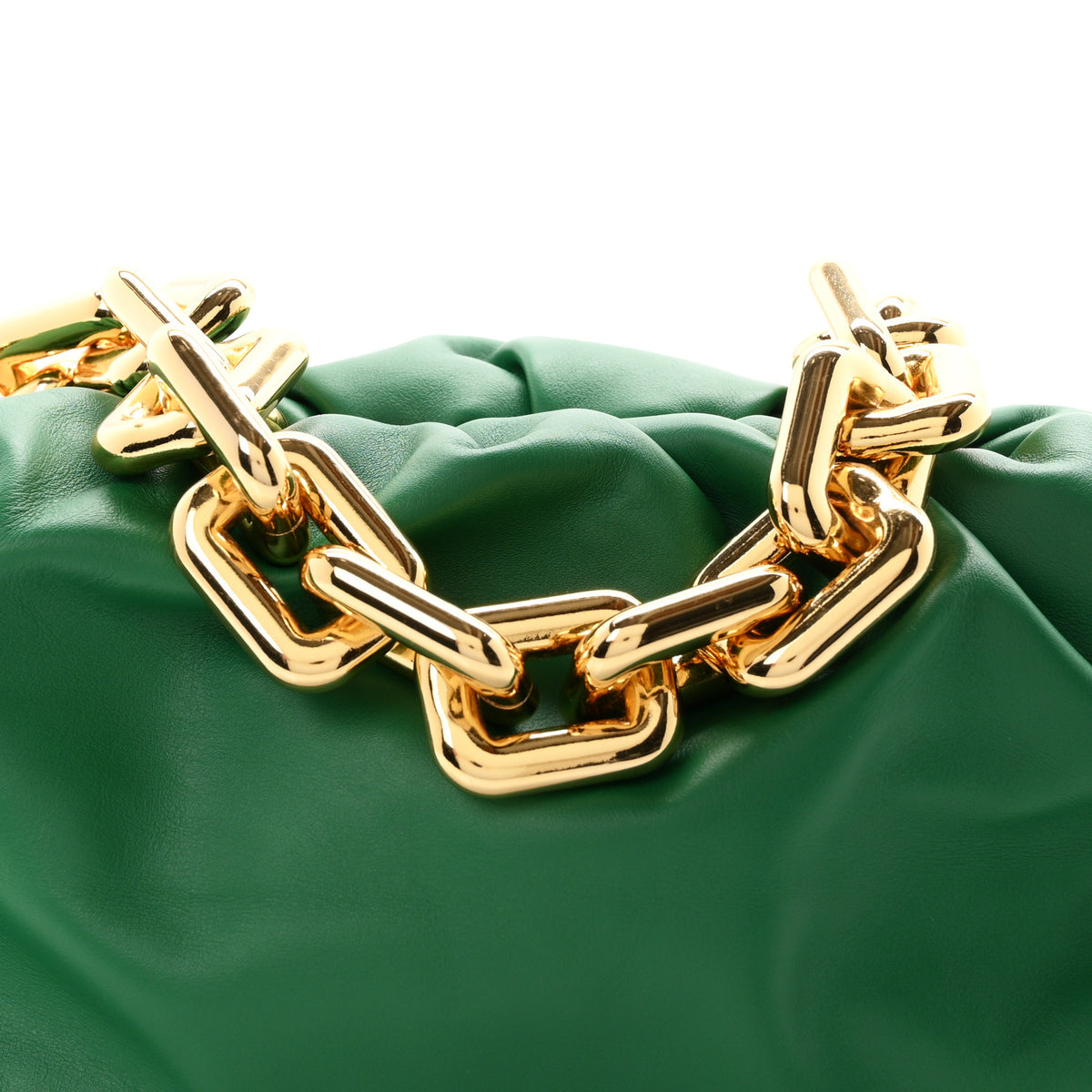 Calfskin The Pouch Chain Racing Green