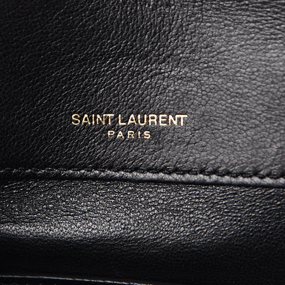 Saint Laurent Lambskin Matelasse Monogram Medium Vicky Chain Bag Black 7 of 10