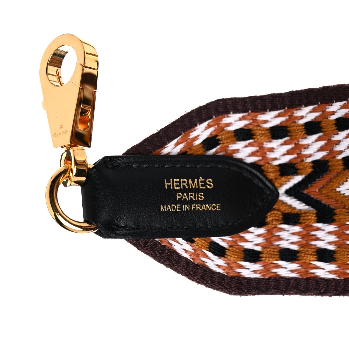 Toile Swift 50mm Sangle Cavale Shoulder Strap Sesame Blanc Black