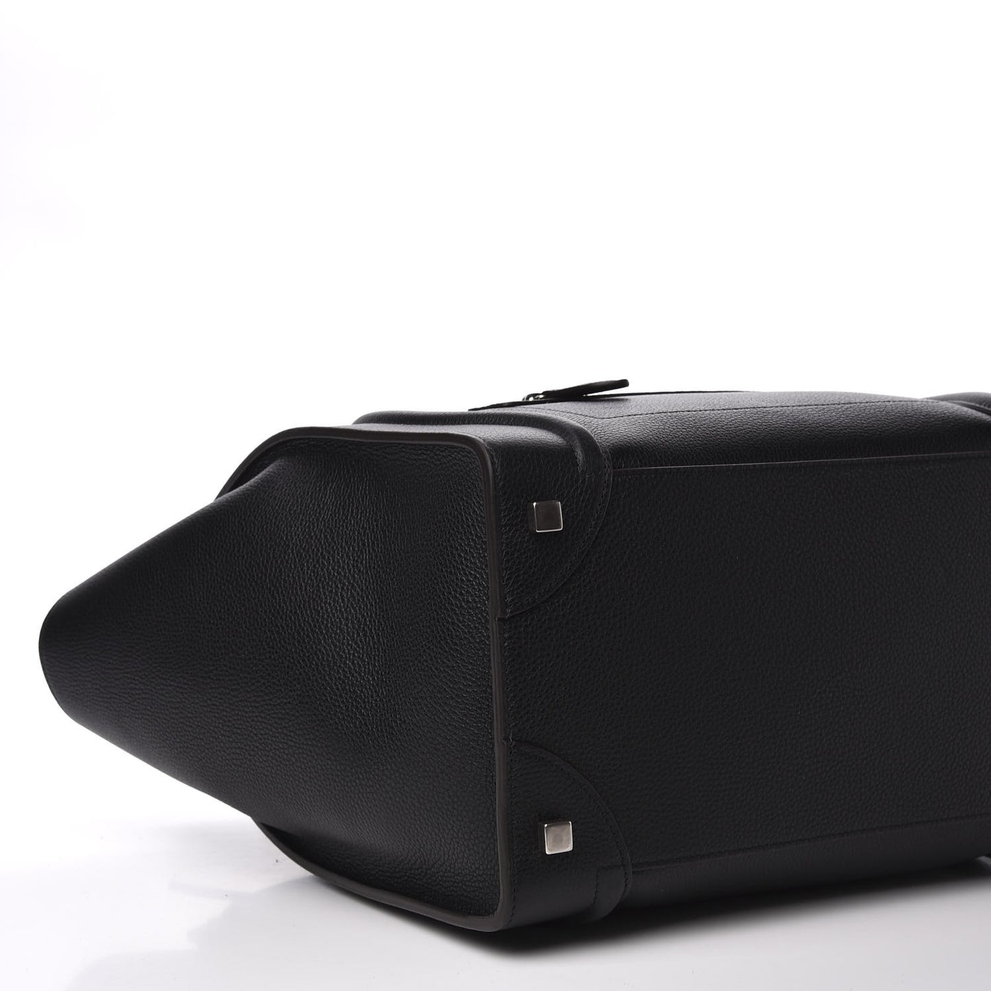 Drummed Calfskin Mini Luggage Black