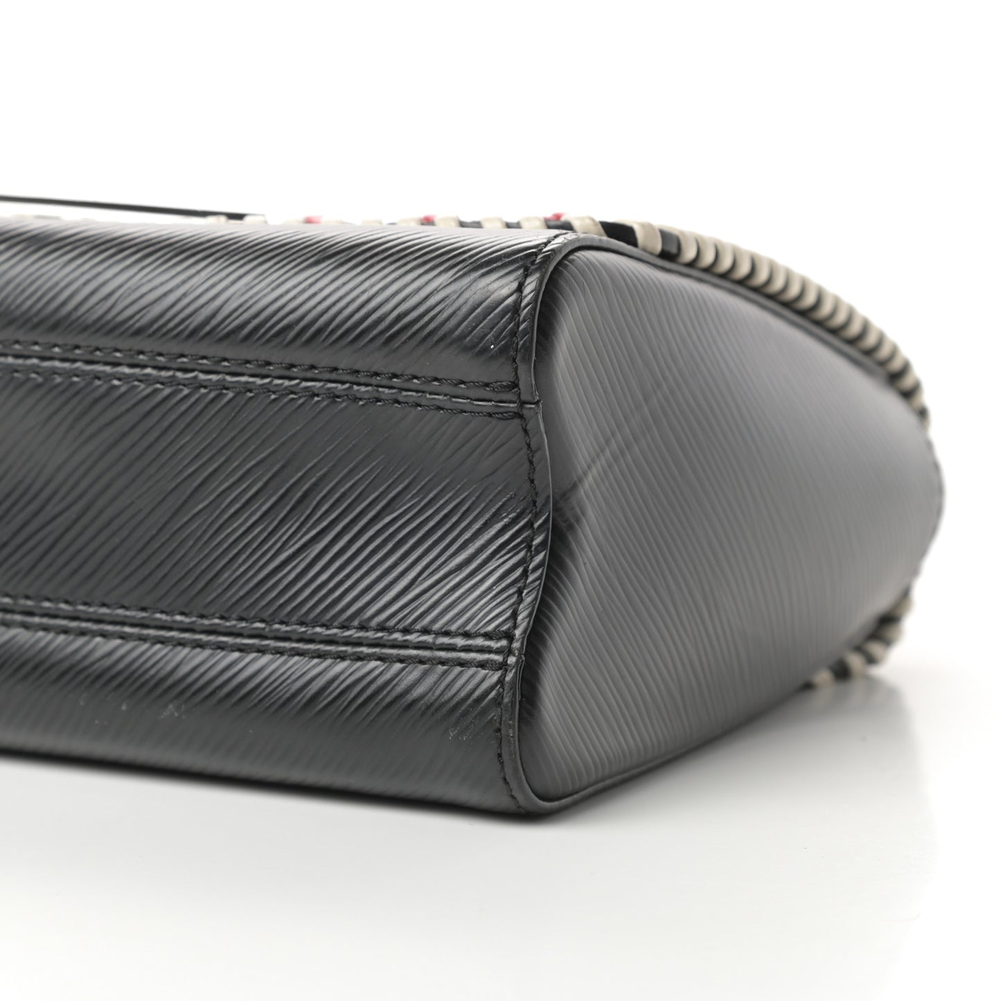 Epi Braided Twist Shoulder Bag MM Black