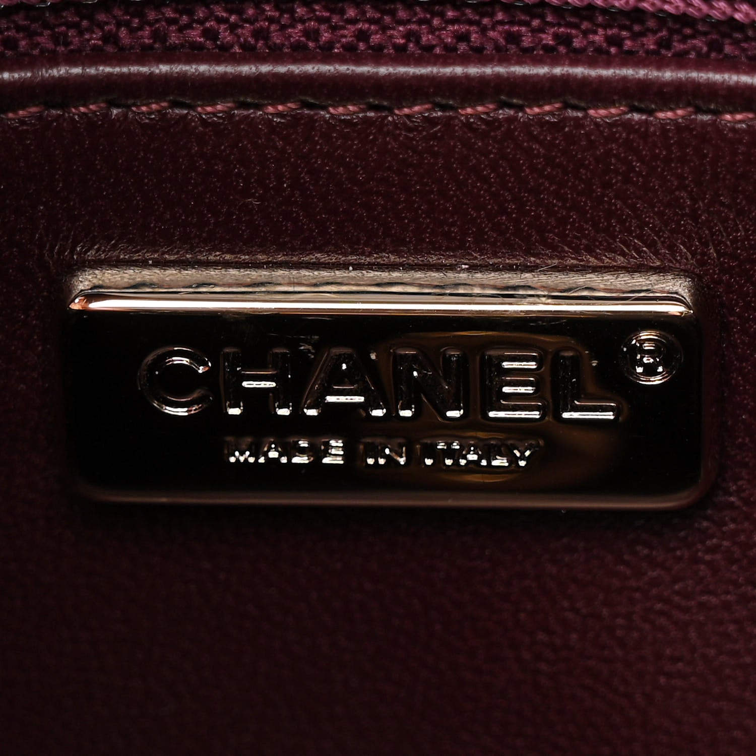 Chanel Lambskin Crystal Diamante Small Flap Burgundy 6 of 11