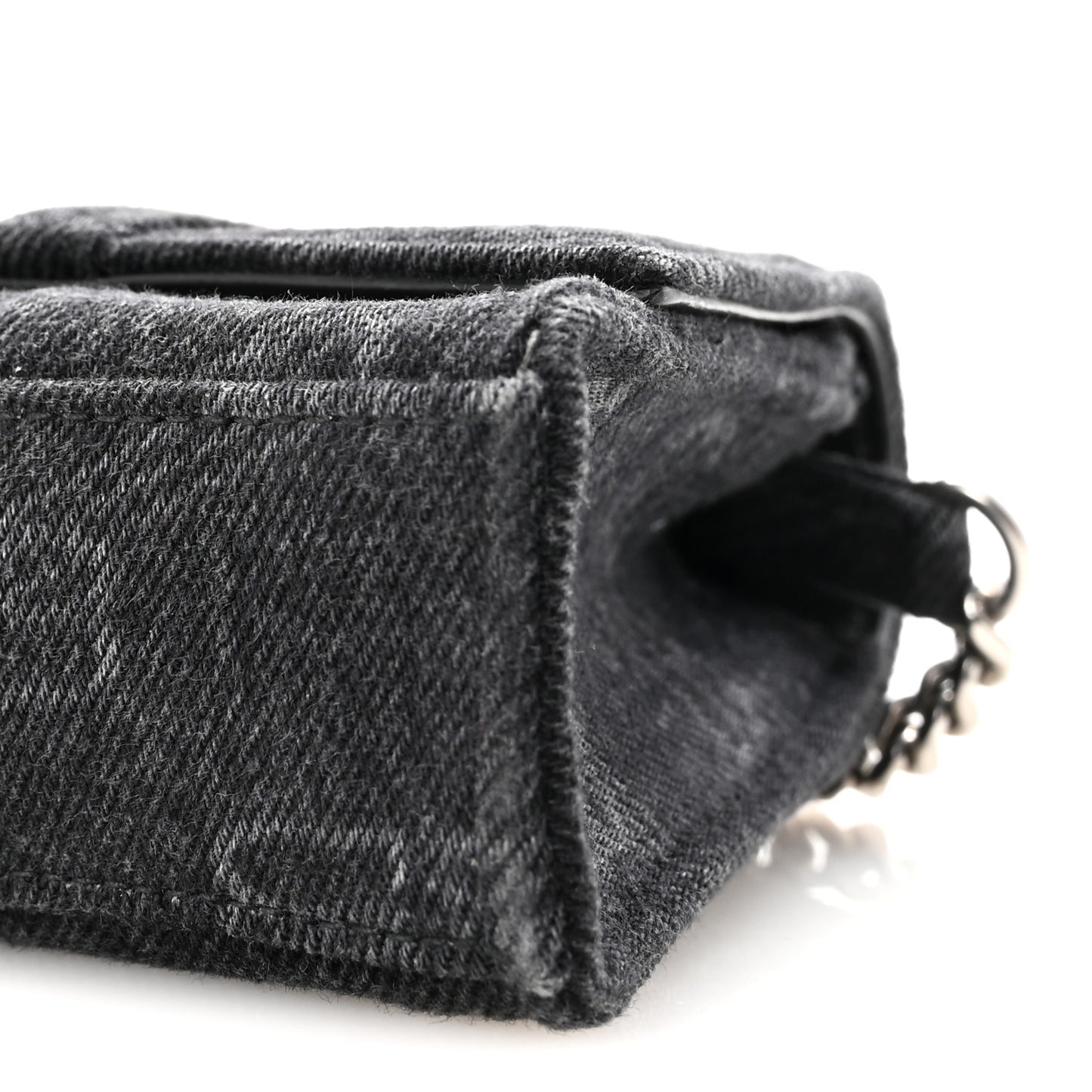 Denim BB Monogram Hourglass Chain Bag Black
