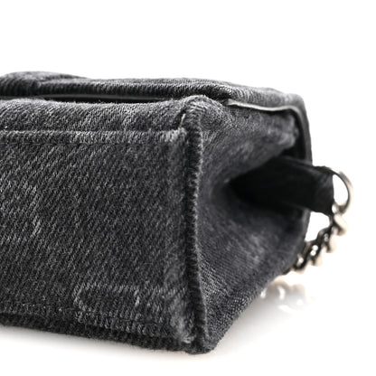 Balenciaga Denim BB Monogram Hourglass Chain Bag Black 9 of 9
