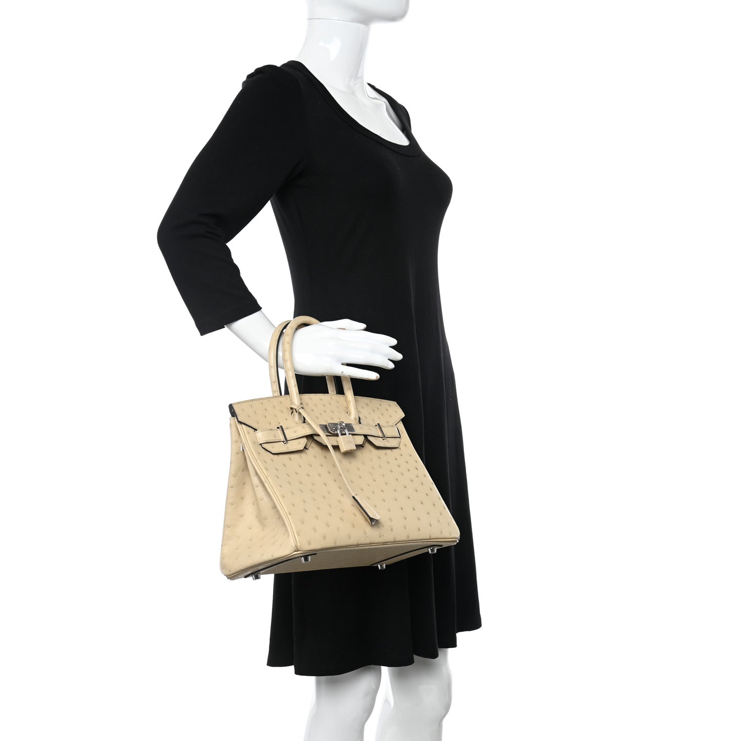 Ostrich Birkin 30 Parchemin