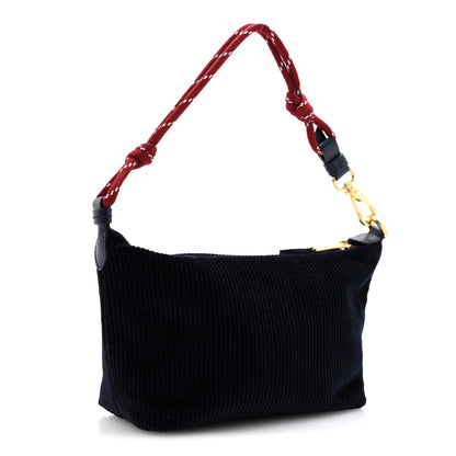 Miu Miu Velvet Pouch Bag Navy Amaranto 3 of 9