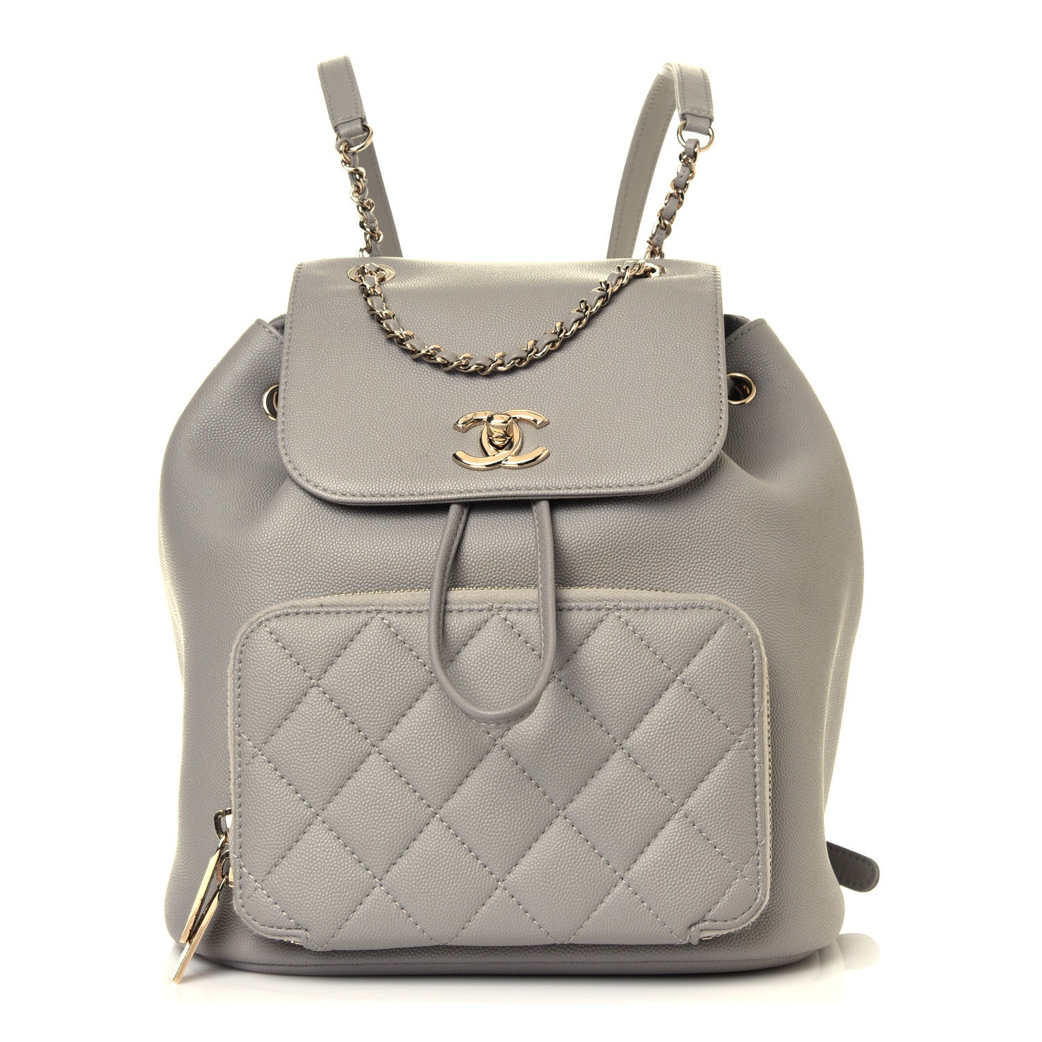 Chanel Caviar Quilted Business Affinity Backpack Grey 1 of 14