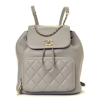 Chanel Caviar Quilted Business Affinity Backpack Grey 1 of 14