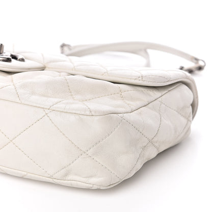 Chanel Calfskin Quilted East West Flap White 10 of 12
