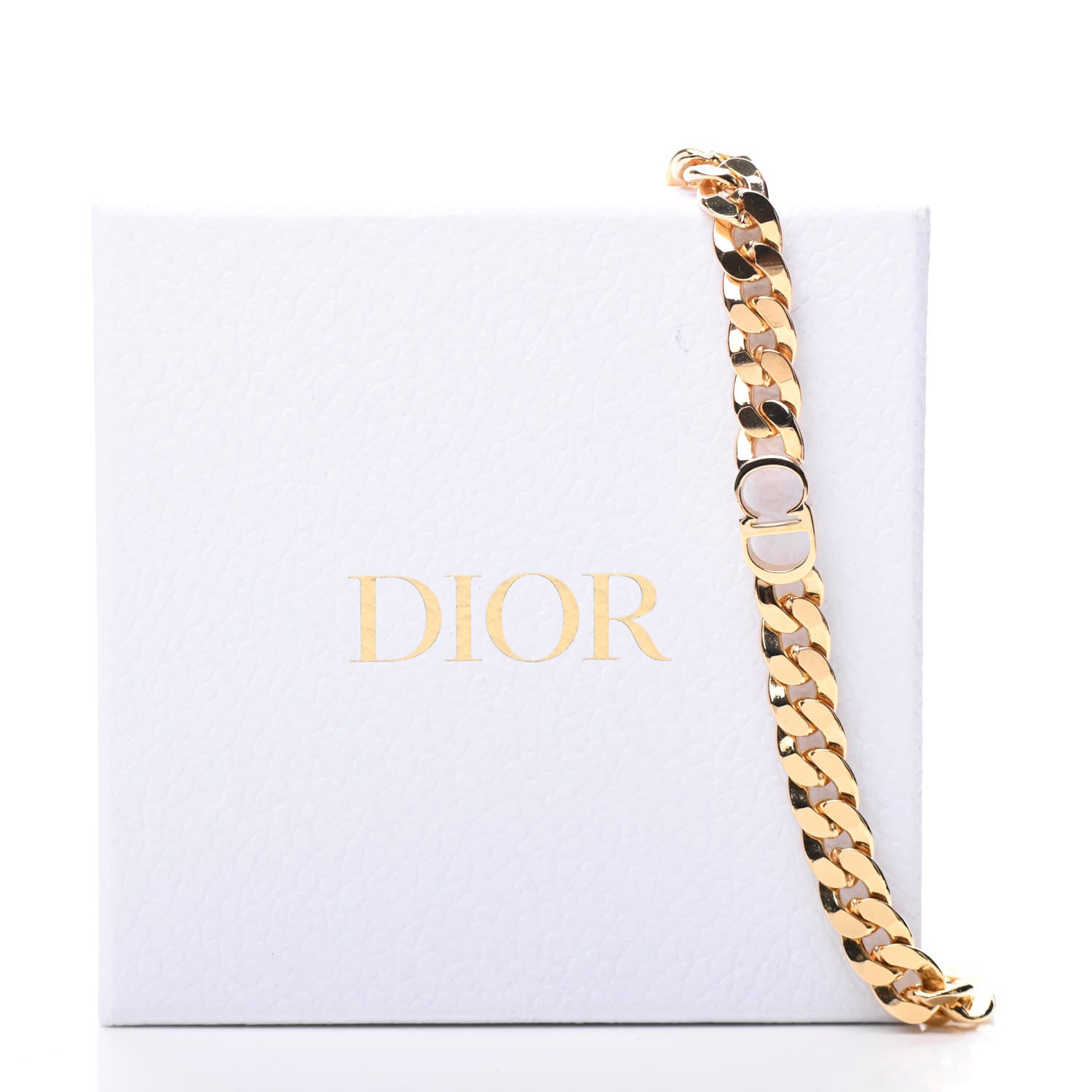 Christian Dior Metal CD Choker Necklace Gold 6 of 6