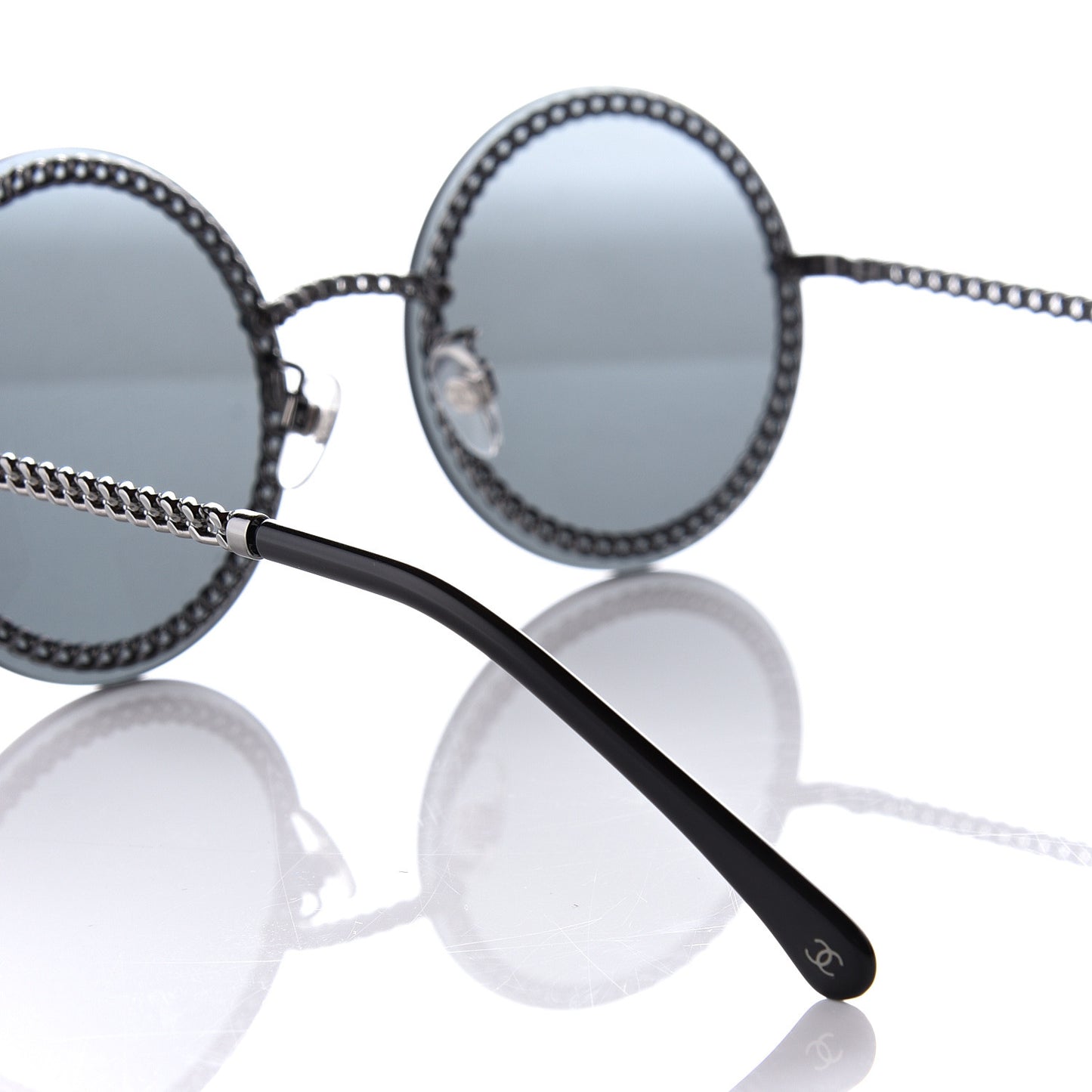 Round Chain Sunglasses 4245 Gold