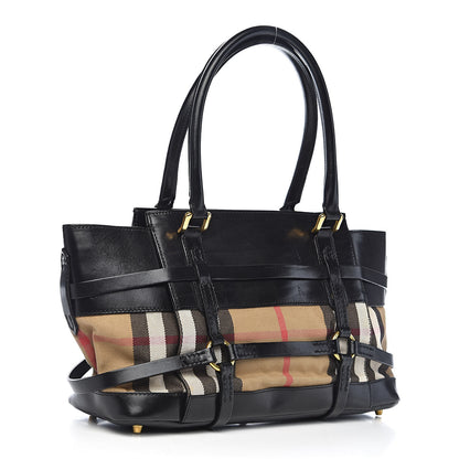Burberry House Check Bridle Calfskin Kent Bag Black 3 of 20
