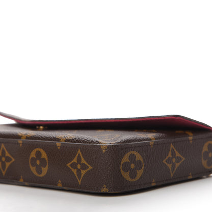 Louis Vuitton Monogram Pochette Felicie Chain Wallet Fuchsia 8 of 13