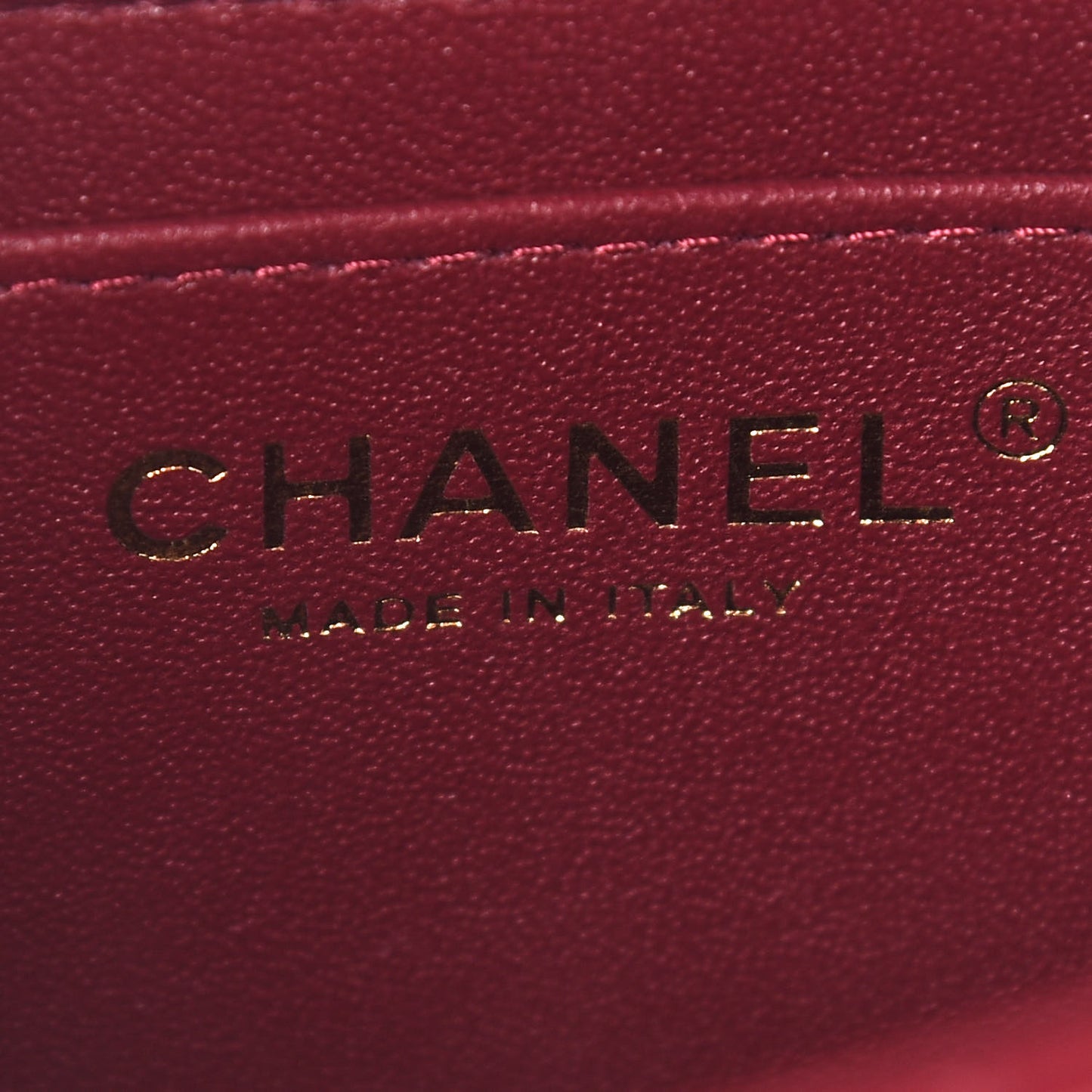 Lambskin Quilted Mini Rectangular Flap Burgundy
