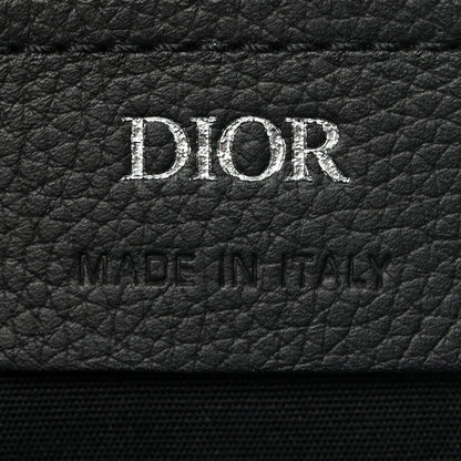 Christian Dior Oblique Jacquard Grained Calfskin Small Saddle Messenger Bag Beige Black 6 of 11