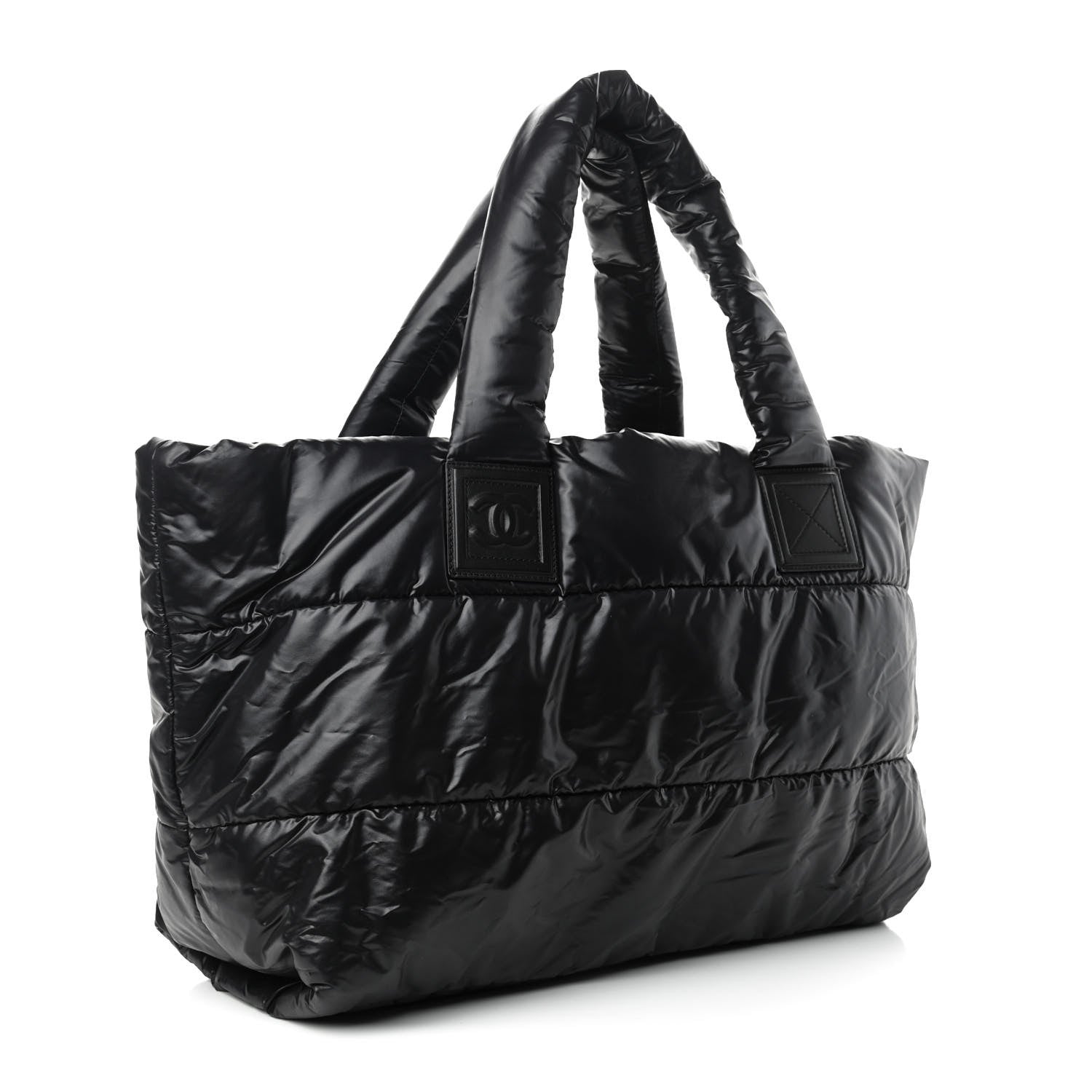 Chanel Nylon Quilted Coco Cocoon Reversible Tote Black 3 of 10