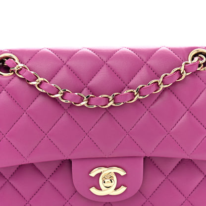 Chanel Lambskin Quilted Small Double Flap Purple 8 of 11