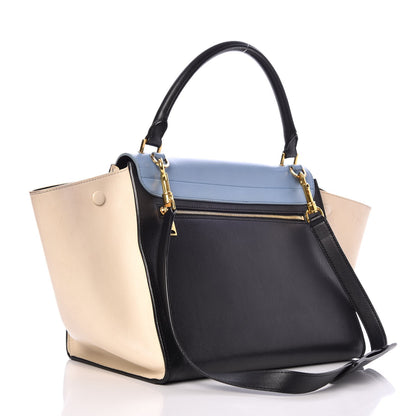 Celine Smooth Calfskin Medium Tri-color Trapeze Blue Lavender 3 of 9