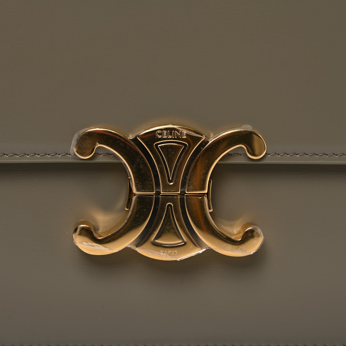 Shiny Calfskin Medium Triomphe Modern Taupe