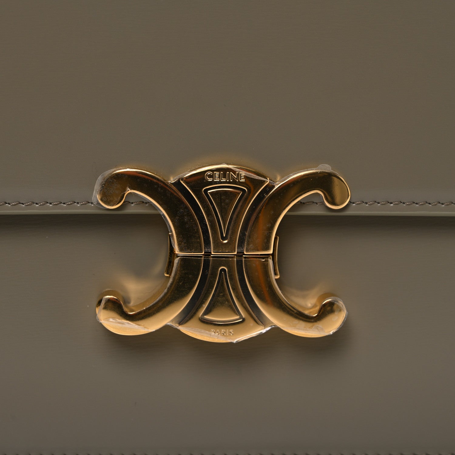 Celine Shiny Calfskin Medium Triomphe Modern Taupe 11 of 11