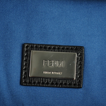 Fendi Vitello Elite Cuoio Monster Buggies Medium Roll Tote Black Multicolor Blue Cobalto 6 of 8