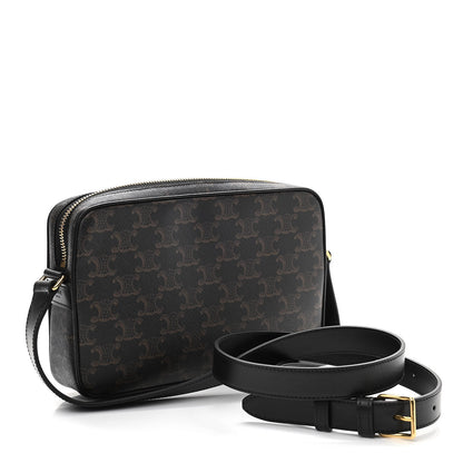 Celine Triomphe Canvas Medium Messenger Bag Black 4 of 11