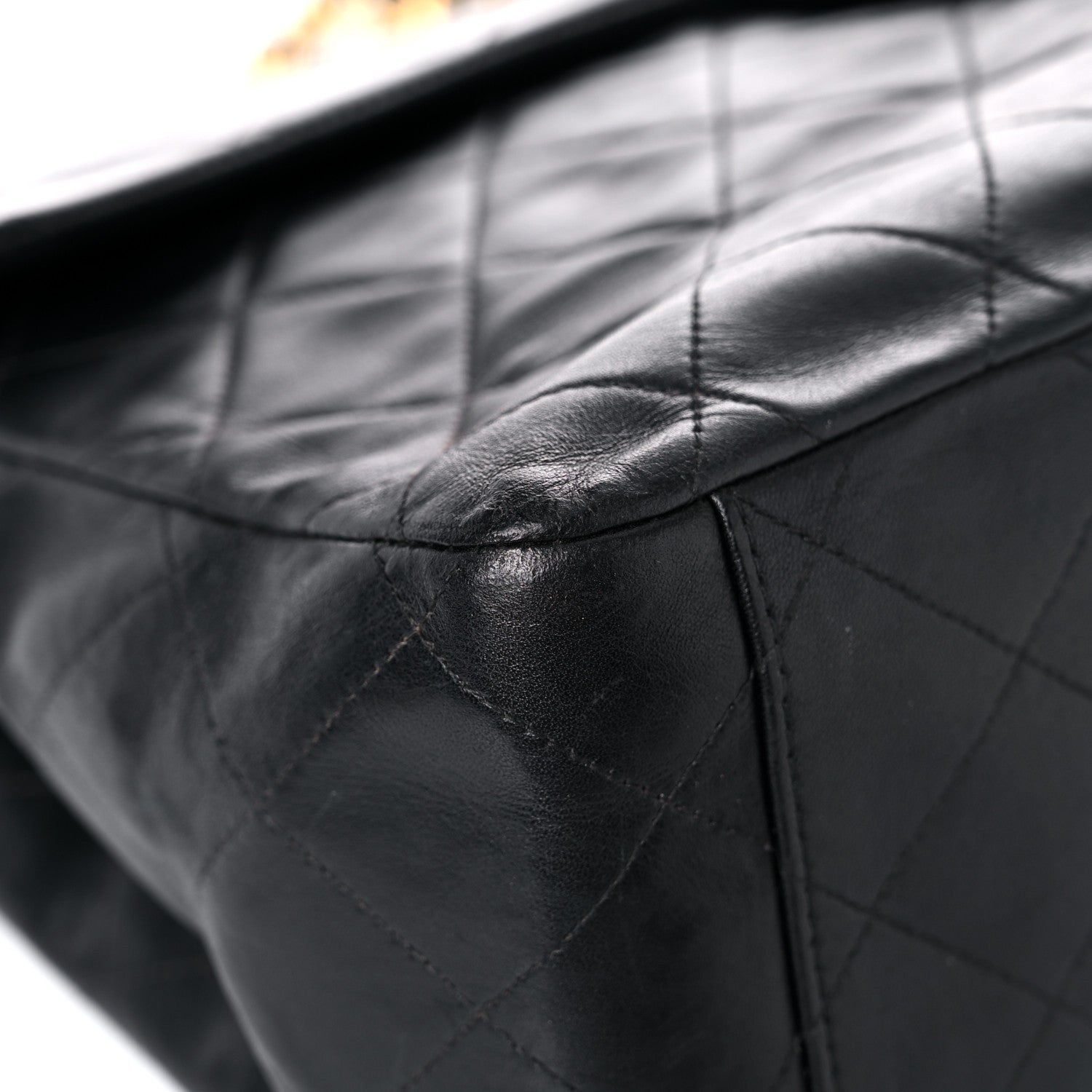 Chanel Lambskin Quilted XL Jumbo Single Flap Black 8 of 33