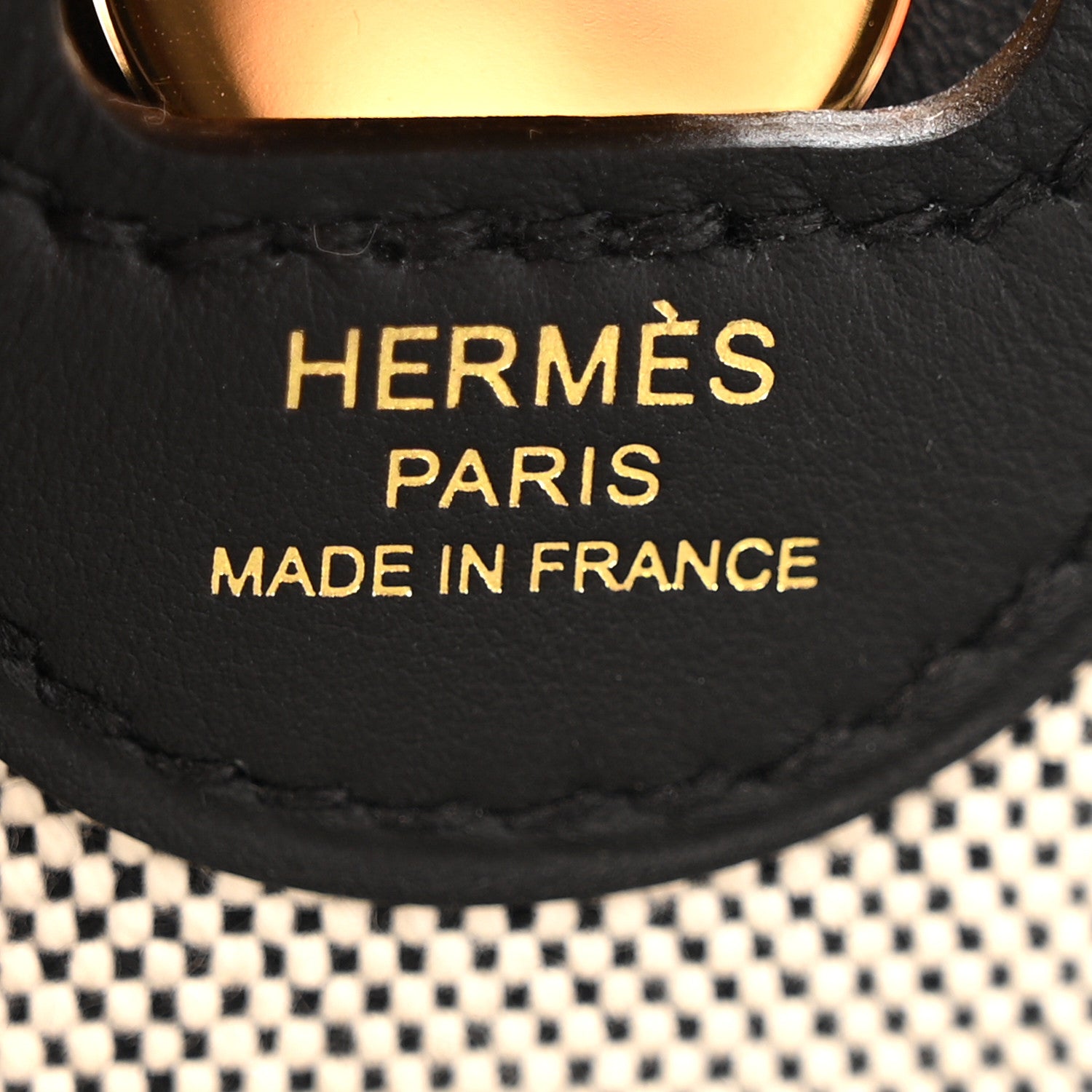 Hermes Vache Hunter Swift H Canvas Tablier Sellier Black Ecru 6 of 11