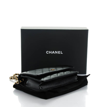Chanel Caviar Quilted Wallet On Chain WOC Black 4 of 8
