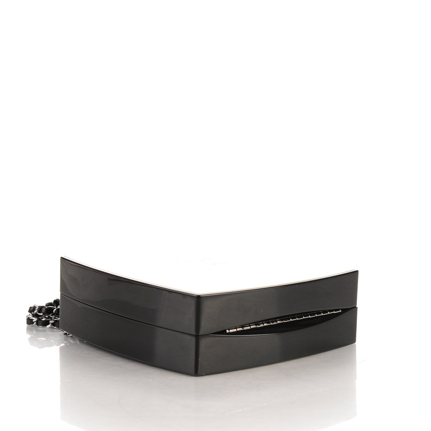 Chanel Plexiglass Compact Box Clutch Beige 4 of 7