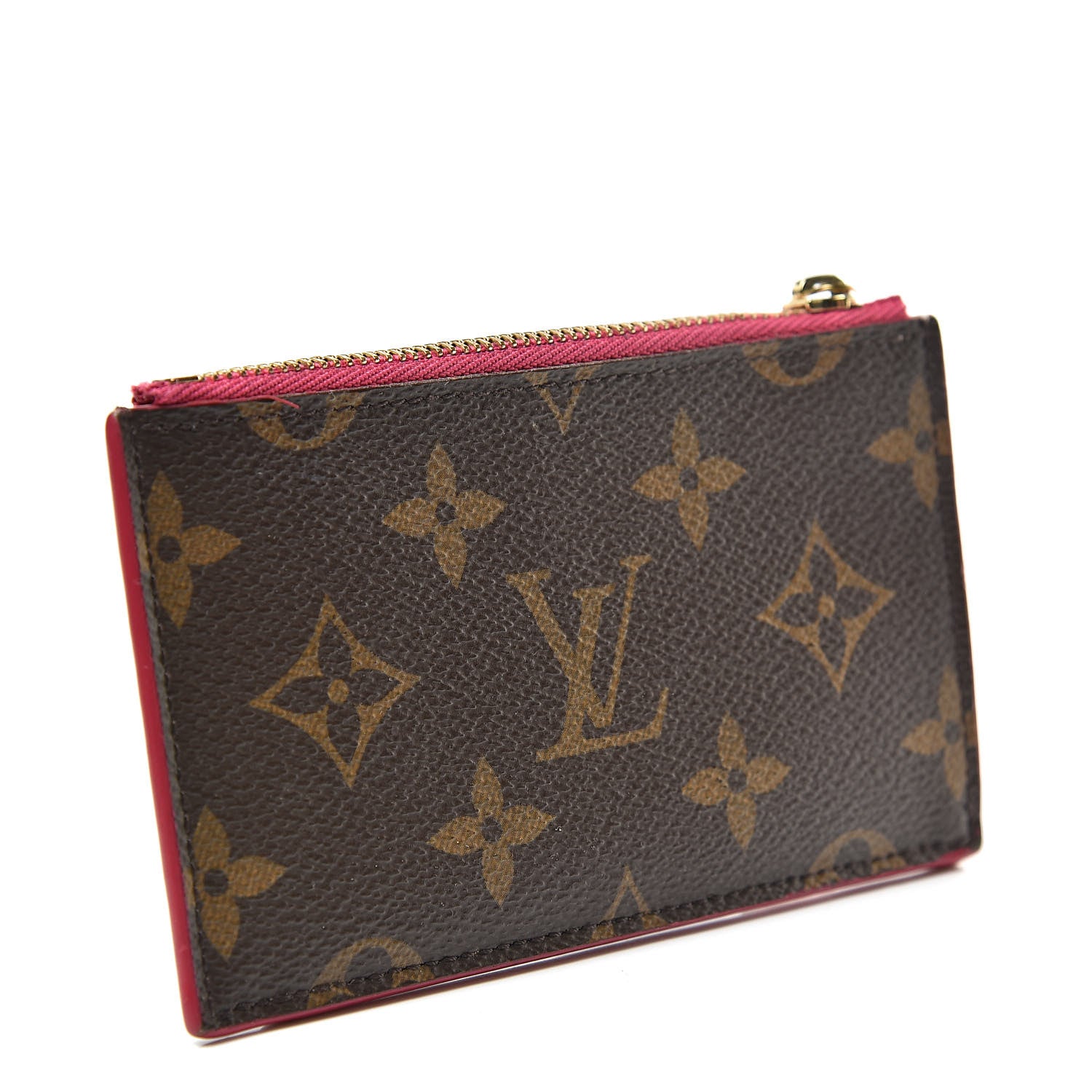 Louis Vuitton Monogram Blooming Flowers Zipped Card Holder Hot Pink Rose Ballerine 3 of 8