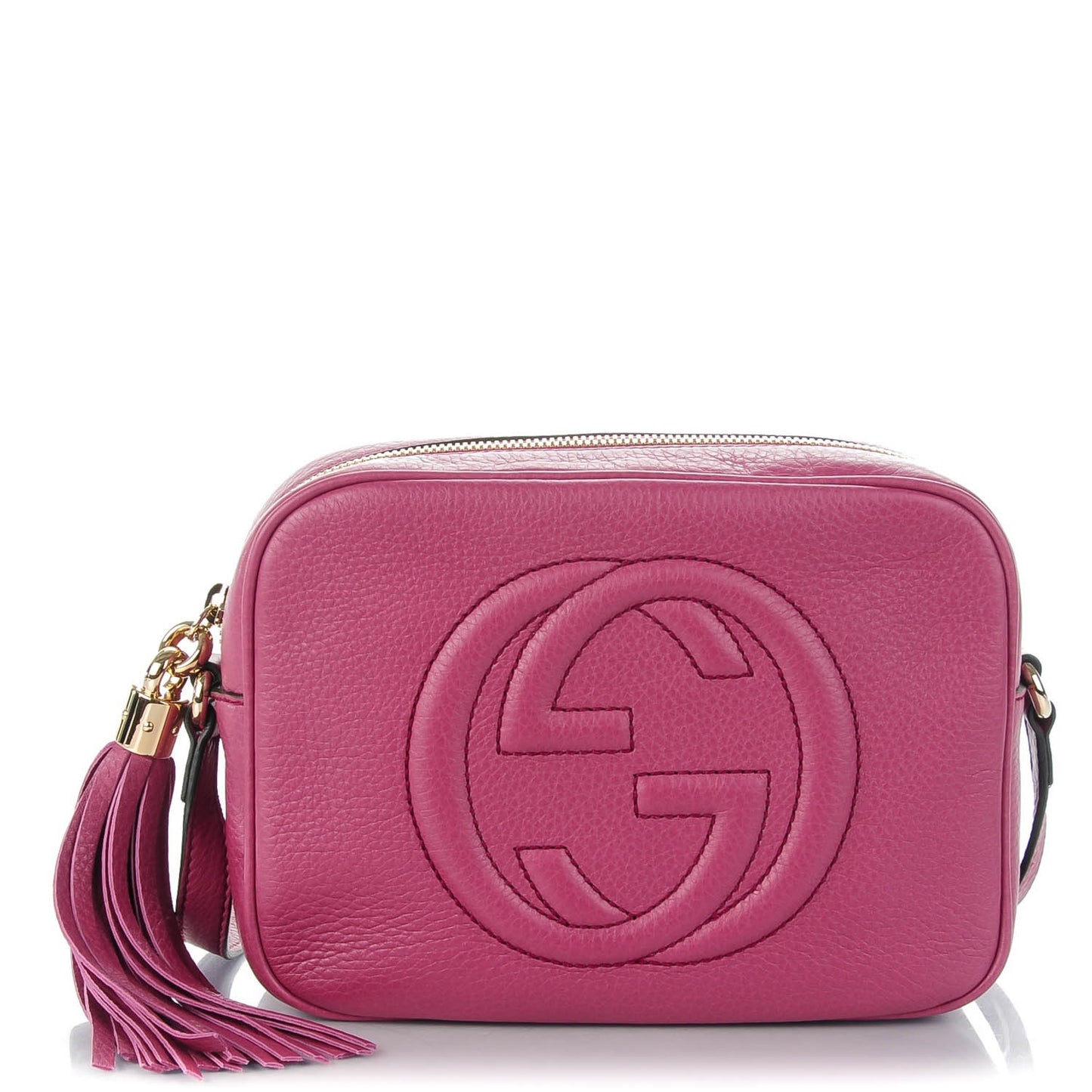 Pebbled Calfskin Small Soho Disco Bag Peonia Flower