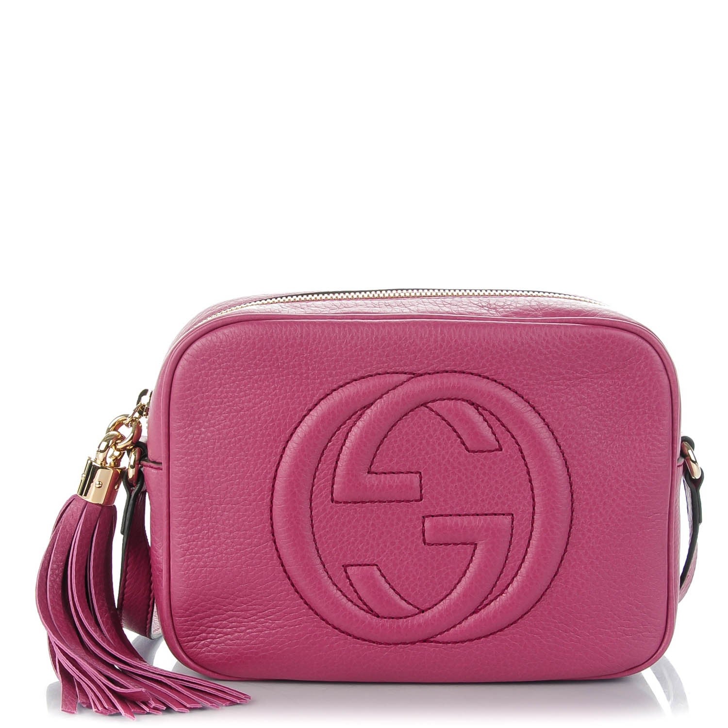 Gucci Pebbled Calfskin Small Soho Disco Bag Peonia Flower 1 of 7